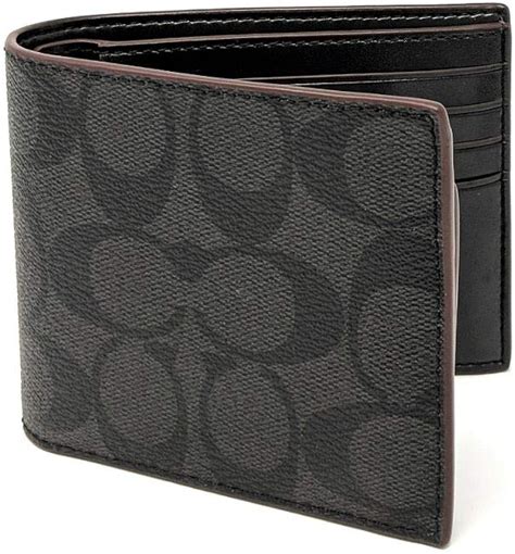 men coach wallet black original